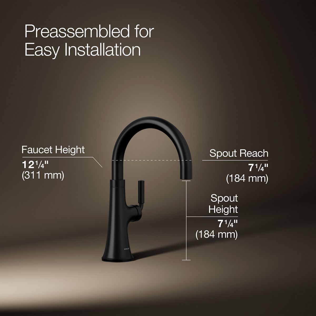 KOHLER K-23767 Tone Single-handle bar sink faucet