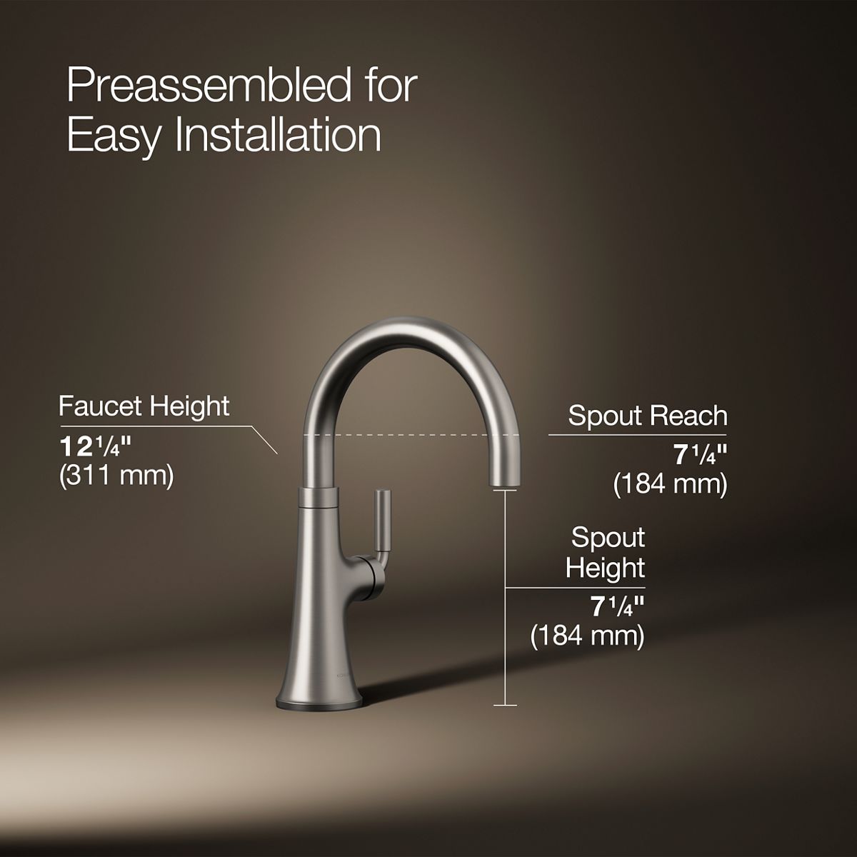 KOHLER K-23767 Tone Single-handle bar sink faucet