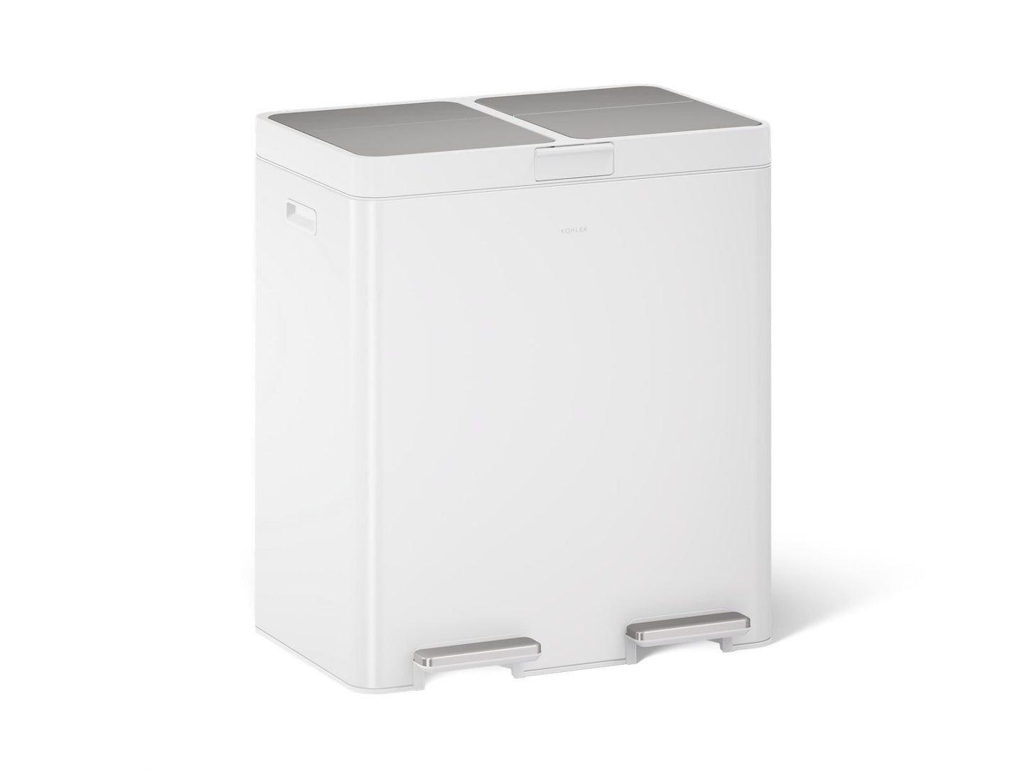KOHLER K-23828 82-liter stainless steel dual-bin step trash can