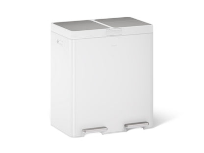 KOHLER K-23828 82-liter stainless steel dual-bin step trash can