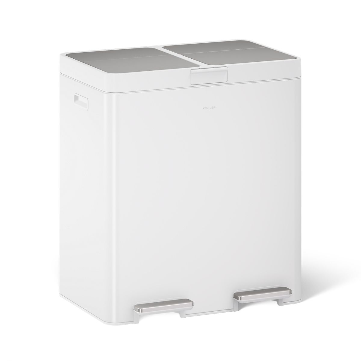 KOHLER K-23828 82-liter stainless steel dual-bin step trash can