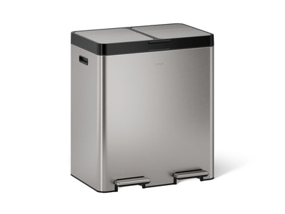 KOHLER K-23828 82-liter stainless steel dual-bin step trash can