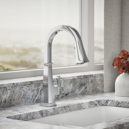 KOHLER K-23830 Riff Pull-down kitchen sink faucet with three-function sprayhead