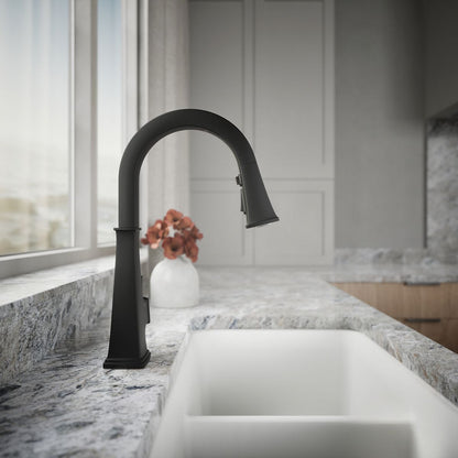 KOHLER K-23832 Riff Touchless pull-down kitchen sink faucet with three-function sprayhead