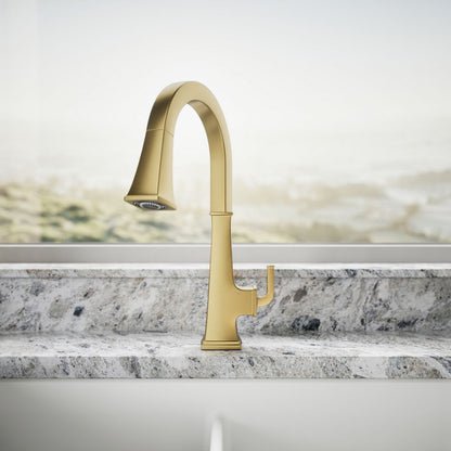 KOHLER K-23832 Riff Touchless pull-down kitchen sink faucet with three-function sprayhead