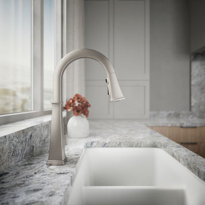 KOHLER K-23832 Riff Touchless pull-down kitchen sink faucet with three-function sprayhead