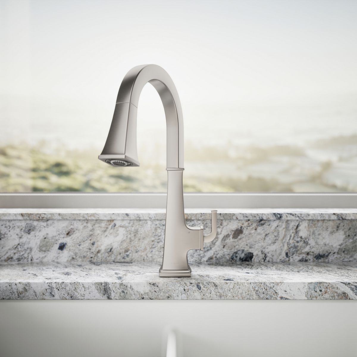 KOHLER K-23832 Riff Touchless pull-down kitchen sink faucet with three-function sprayhead