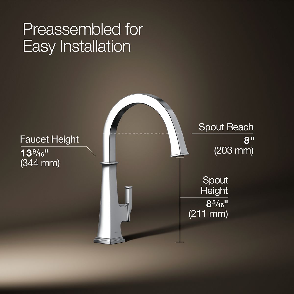 KOHLER K-23833 Riff Single-handle bar sink faucet