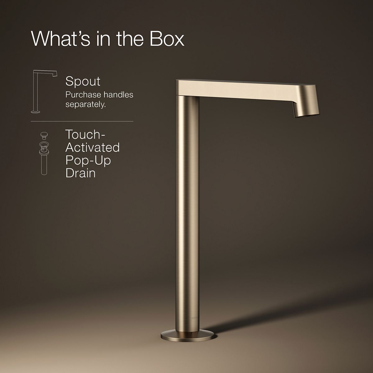 KOHLER Components Bathroom sink faucet spout with Row design, 1.2 gpm
