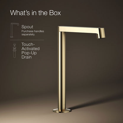 KOHLER Components Bathroom sink faucet spout with Row design, 1.2 gpm