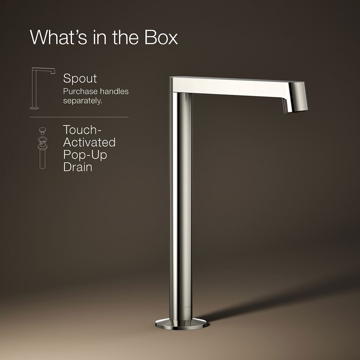 KOHLER Components Bathroom sink faucet spout with Row design, 1.2 gpm