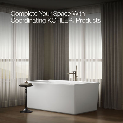 KOHLER K-24010 Stargaze 60" x 34" freestanding bath with straight shroud