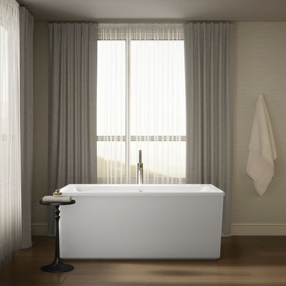 KOHLER K-24010 Stargaze 60" x 34" freestanding bath with straight shroud