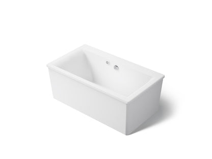 KOHLER K-24010-W1 Stargaze 60" x 34" freestanding bath with Bask heated surface and straight shroud