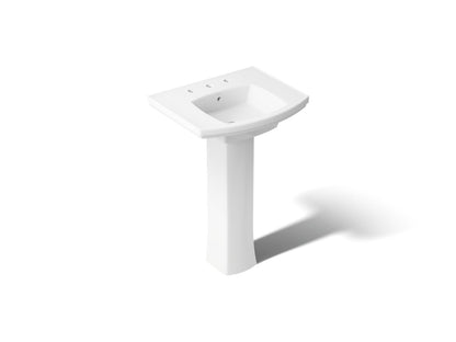 KOHLER K-24050-8 Kelston Pedestal bathroom sink with 8" centerset faucet holes