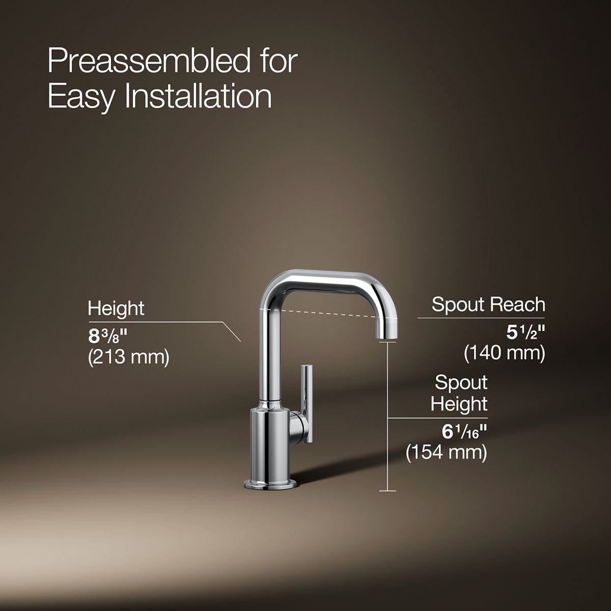 KOHLER K-24077 Purist Beverage Faucet