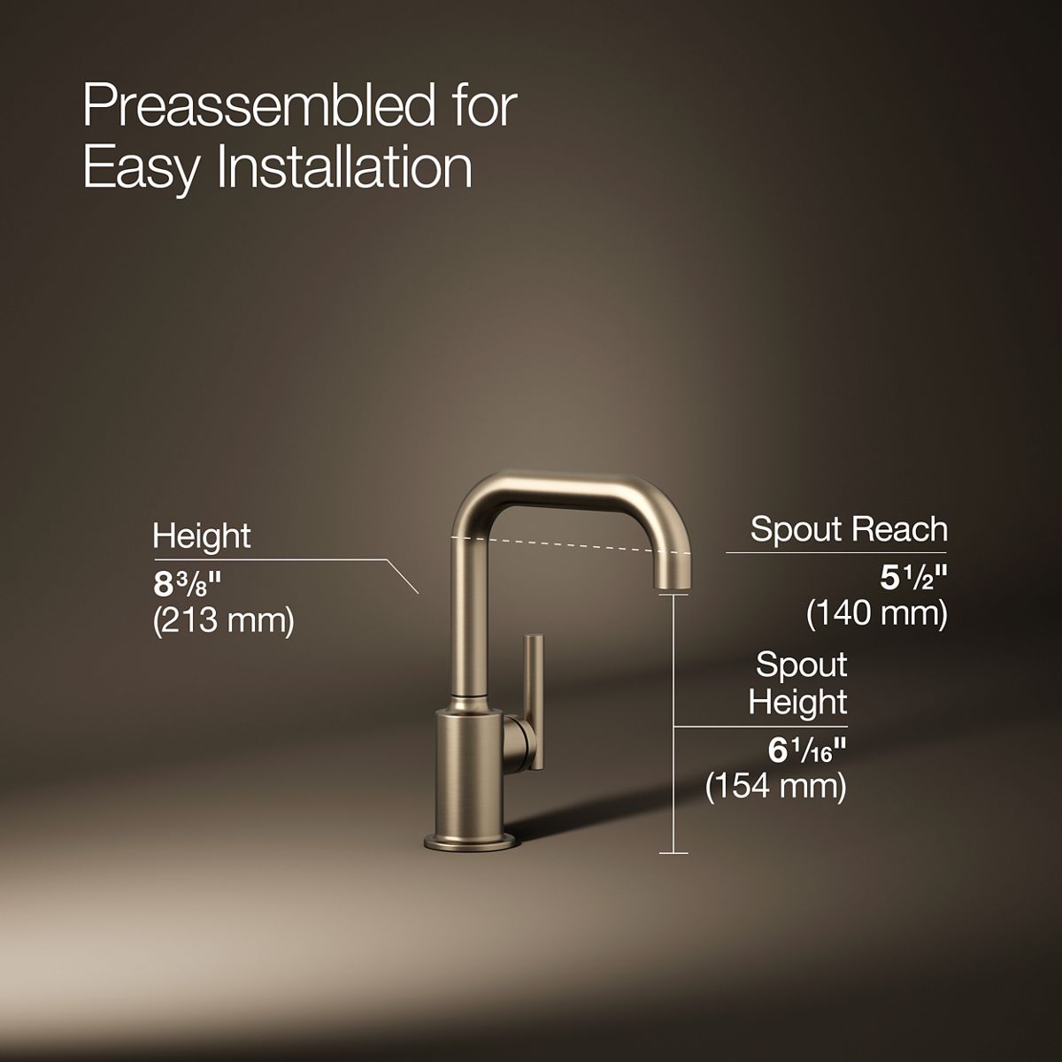 KOHLER K-24077 Purist Beverage Faucet