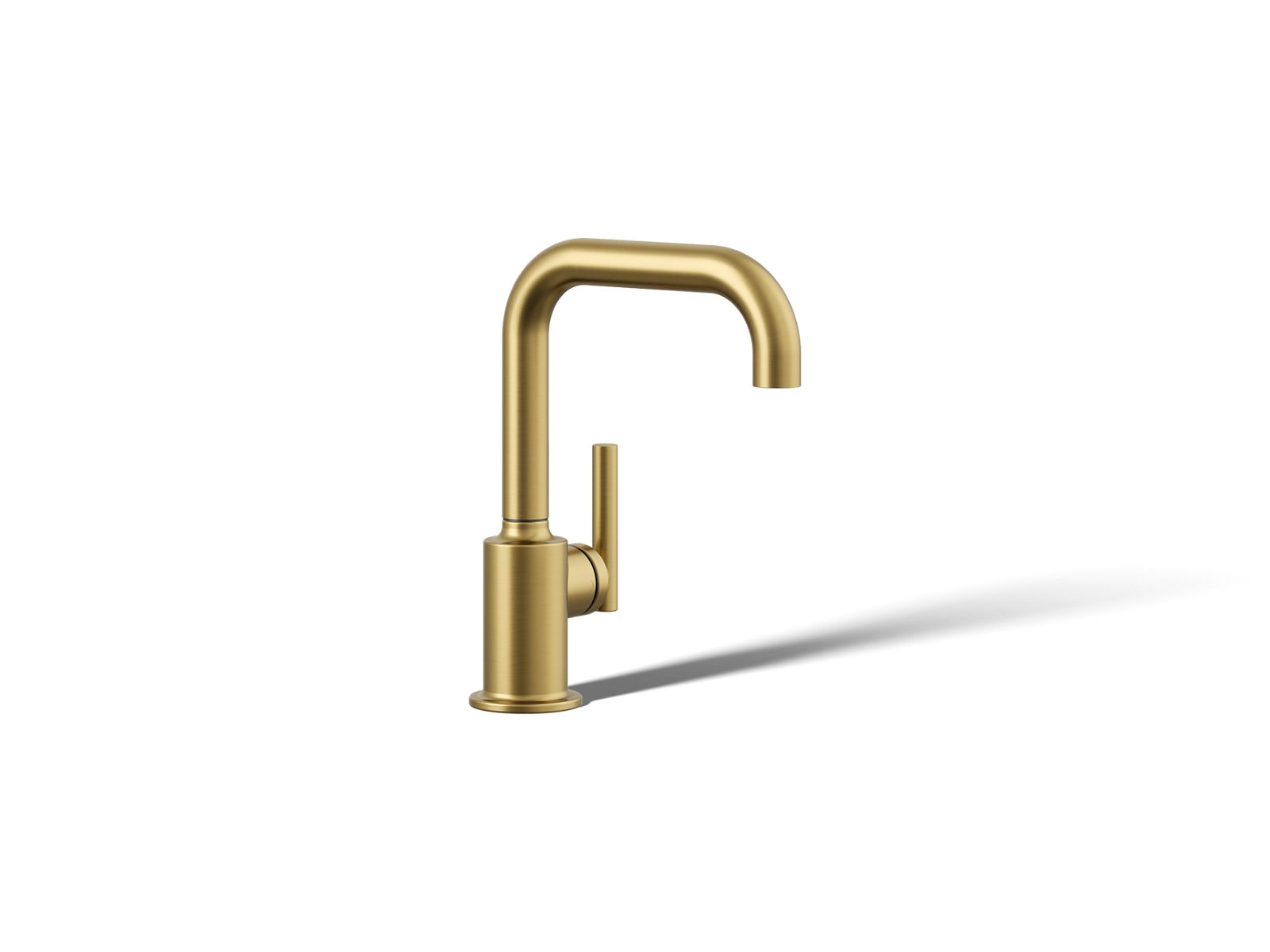 KOHLER K-24077 Purist Beverage Faucet, vibrant brushed moderne brass