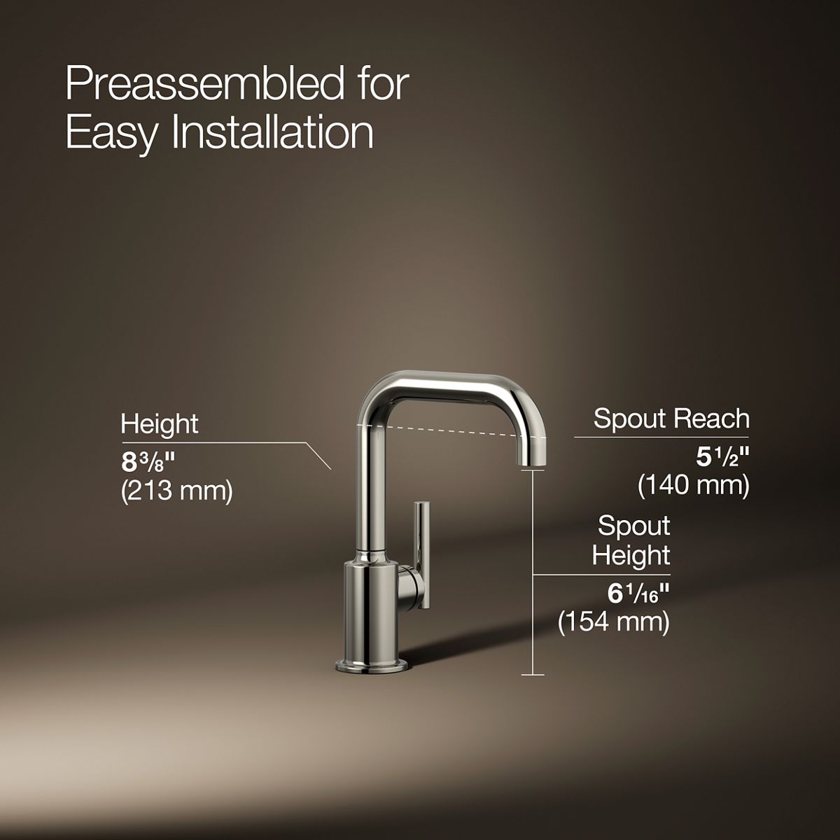 KOHLER K-24077 Purist Beverage Faucet