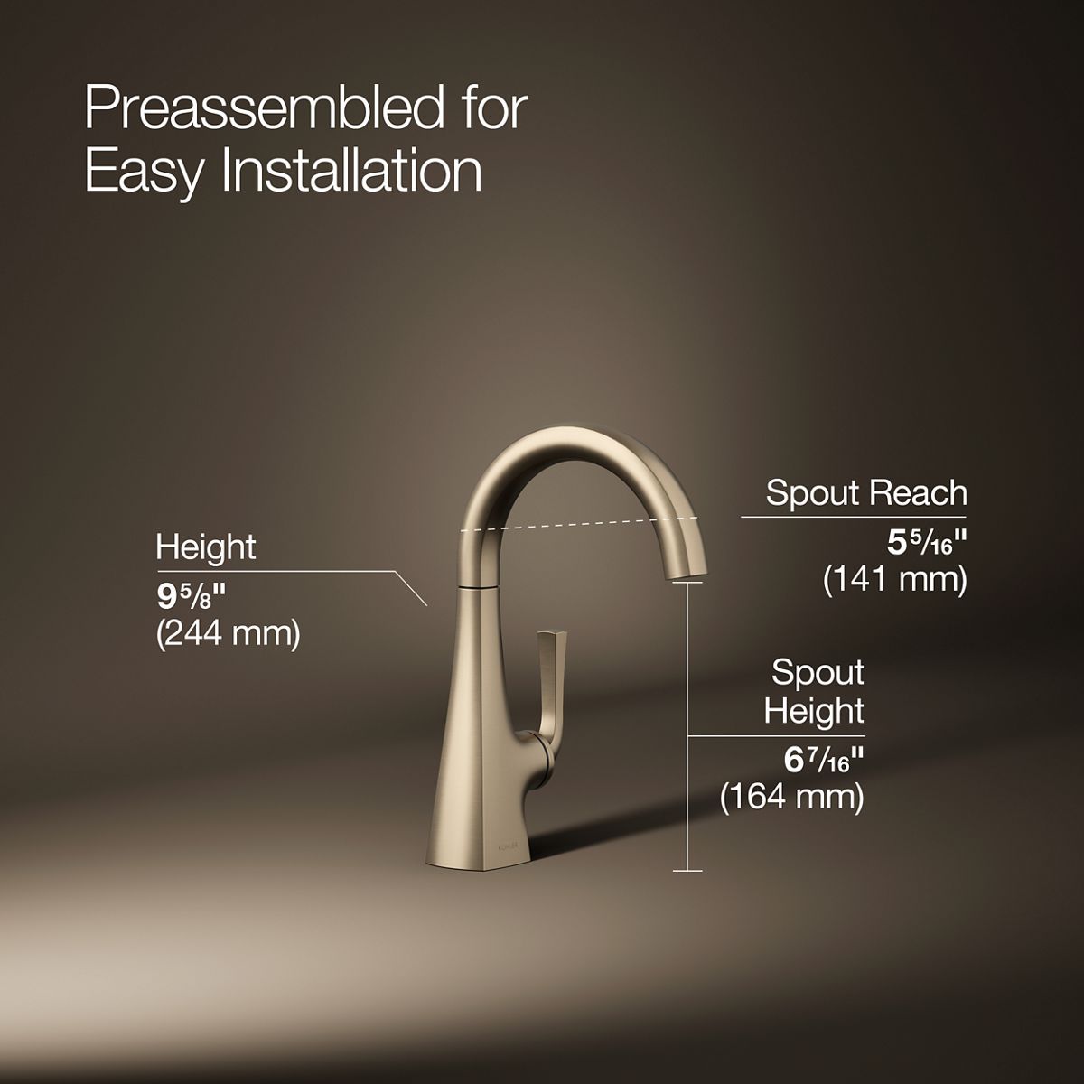 KOHLER K-24134 Graze Beverage faucet