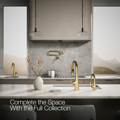 KOHLER K-24134 Graze Beverage faucet, vibrant brushed moderne brass - view 2