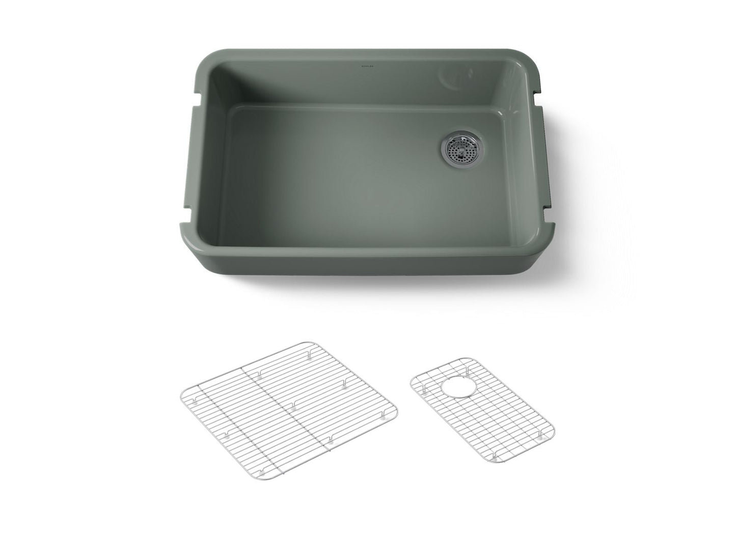 KOHLER Ironridge 34" undermount single-bowl farmhouse kitchen sink