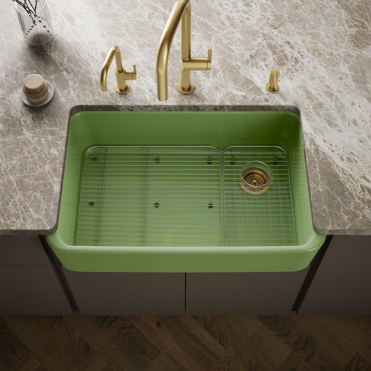 KOHLER Ironridge 34" undermount single-bowl farmhouse kitchen sink