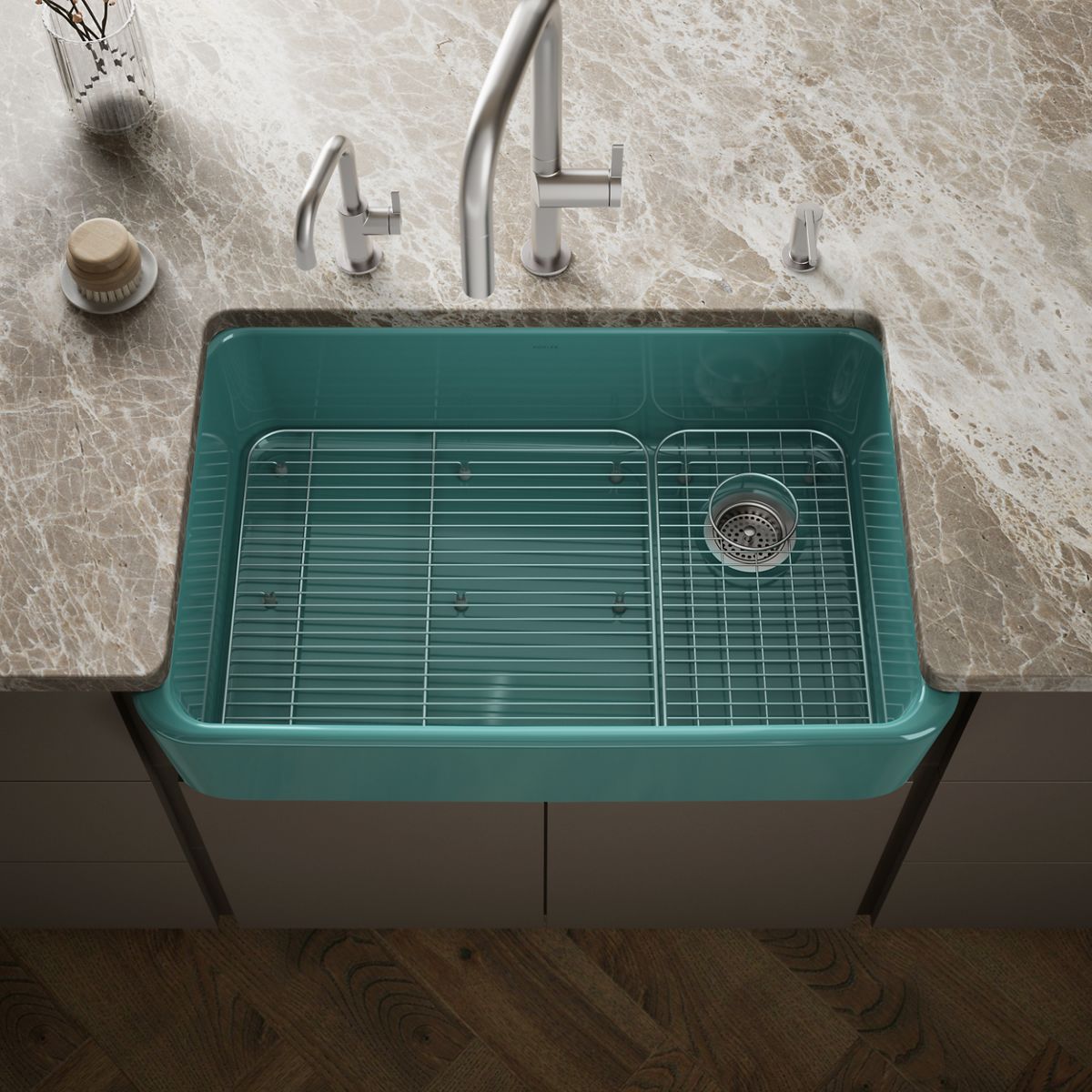 KOHLER Ironridge 34" undermount single-bowl farmhouse kitchen sink