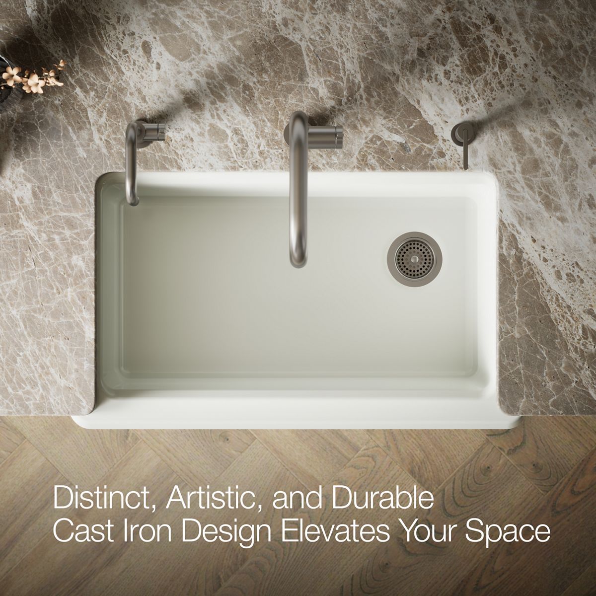 KOHLER K-24564 Riverby 35-3/4" undermount single-bowl farmhouse workstation kitchen sink