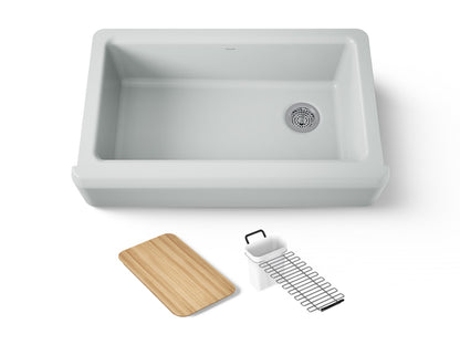 KOHLER K-24564 Riverby 35-3/4" undermount single-bowl farmhouse workstation kitchen sink