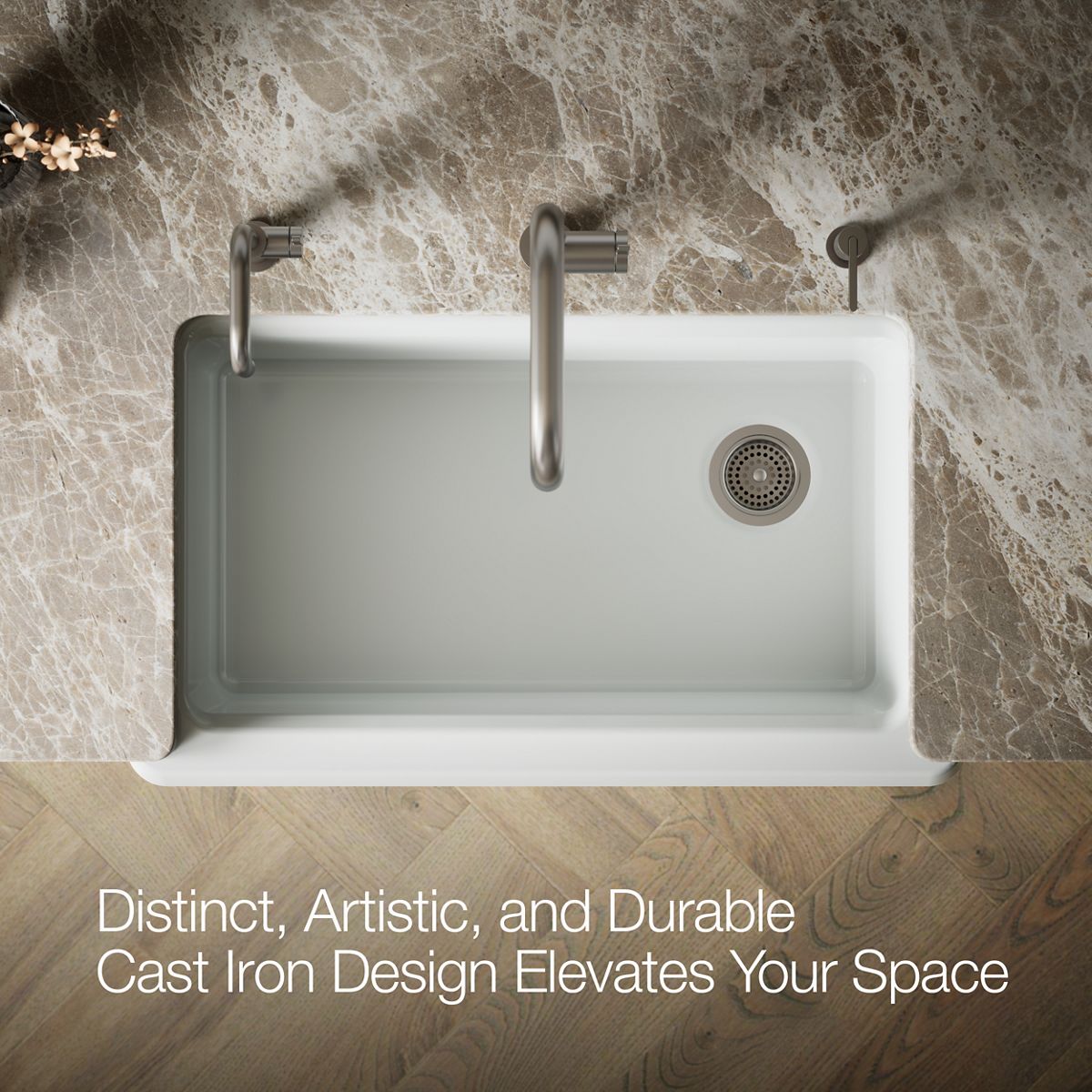 KOHLER K-24564 Riverby 35-3/4" undermount single-bowl farmhouse workstation kitchen sink