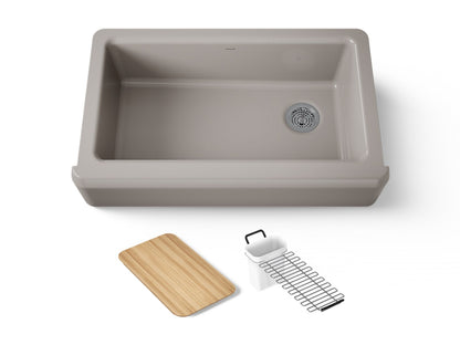 KOHLER K-24564 Riverby 35-3/4" undermount single-bowl farmhouse workstation kitchen sink