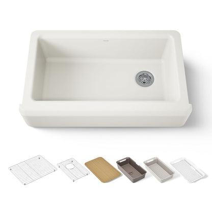 KOHLER Riverby 35-3/4" undermount single-bowl farmhouse workstation kitchen sink