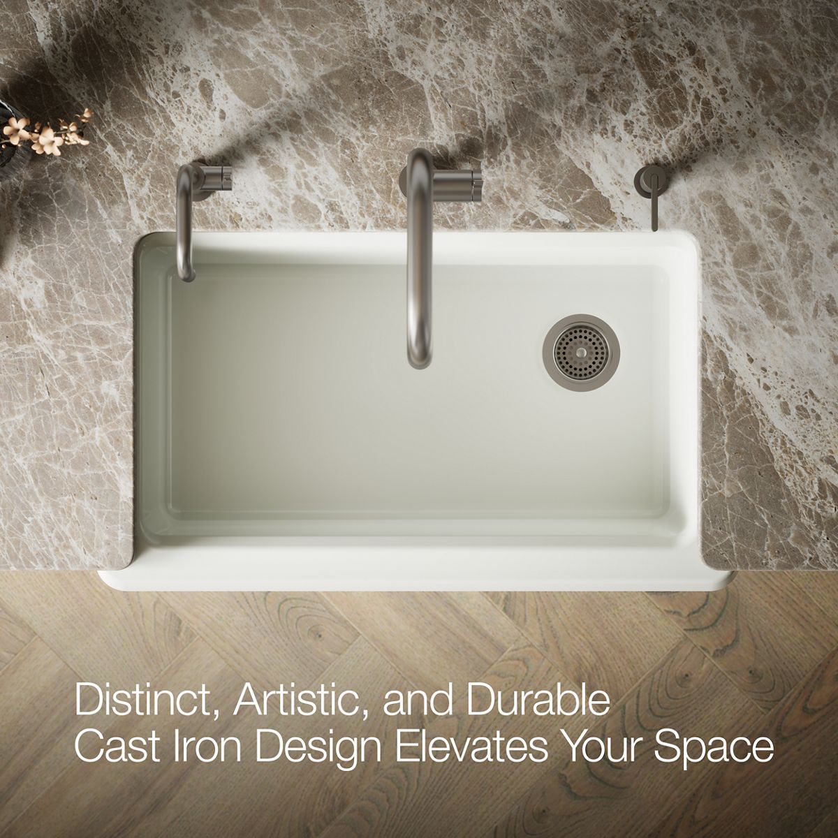 KOHLER Riverby 35-3/4" undermount single-bowl farmhouse workstation kitchen sink
