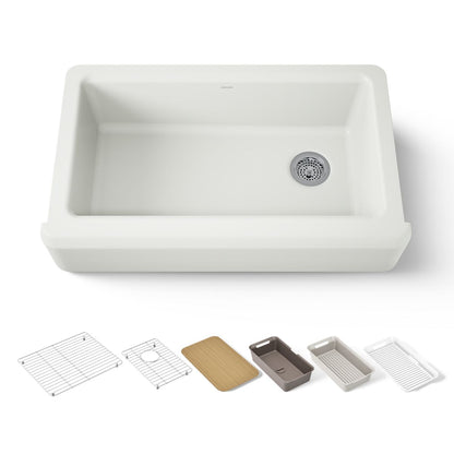 KOHLER Riverby 35-3/4" undermount single-bowl farmhouse workstation kitchen sink