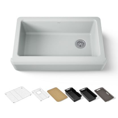 KOHLER Riverby 35-3/4" undermount single-bowl farmhouse workstation kitchen sink
