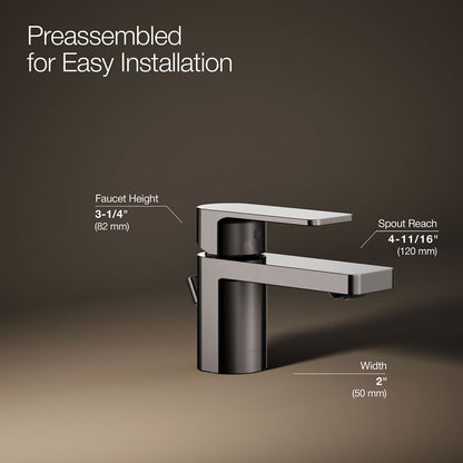 KOHLER K-24804-4K Parallel Low single-handle bathroom sink faucet, 1.0 gpm