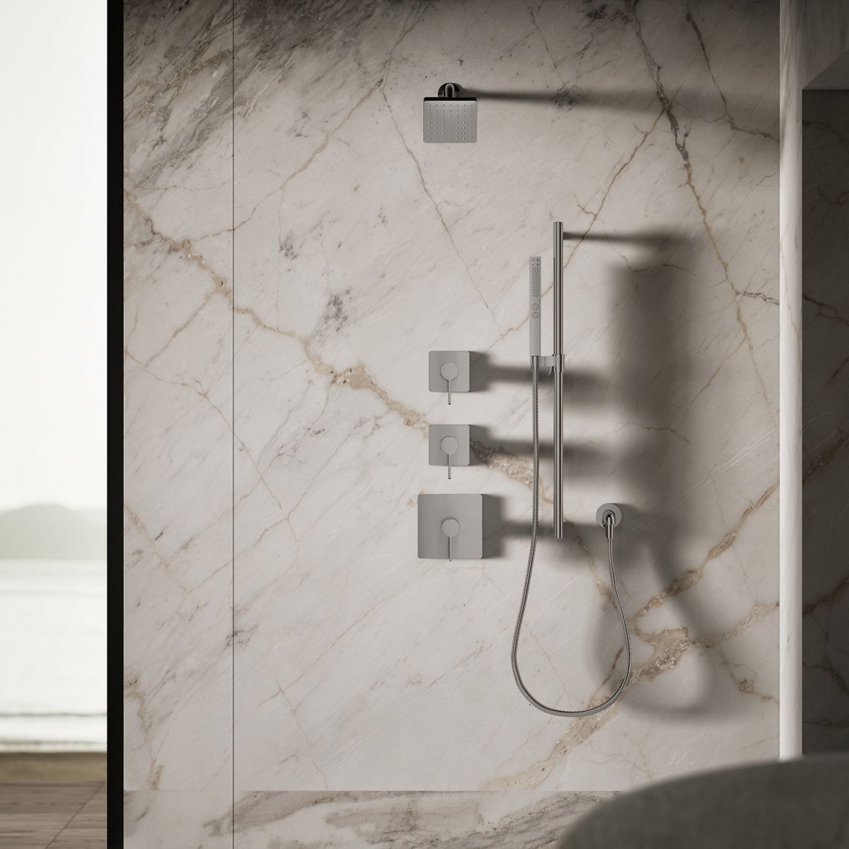 KOHLER K-24805 Parallel Single-function showerhead, 2.5 gpm