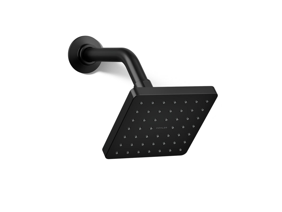 KOHLER K-24805-JJ Parallel Single-function showerhead, 1.25 gpm, matte black