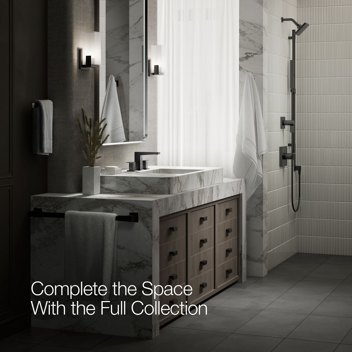 KOHLER K-24857-4 Honesty Widespread bathroom sink faucet, 0.5 gpm