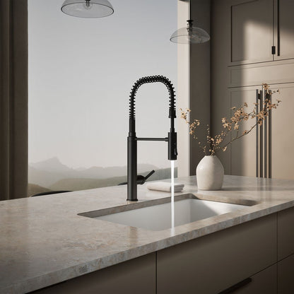 KOHLER K-24982 Purist Semi-professional kitchen sink faucet with three-function sprayhead