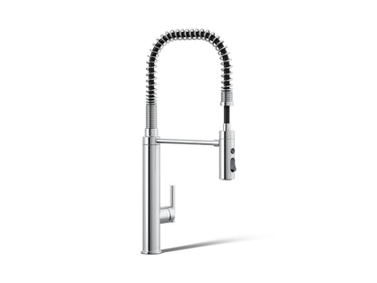 KOHLER K-24982 Purist Semi-professional kitchen sink faucet with three-function sprayhead