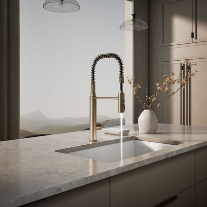 KOHLER K-24982 Purist Semi-professional kitchen sink faucet with three-function sprayhead