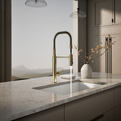 KOHLER K-24982 Purist Semi-professional kitchen sink faucet with three-function sprayhead