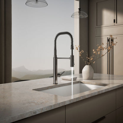 KOHLER K-24982 Purist Semi-professional kitchen sink faucet with three-function sprayhead
