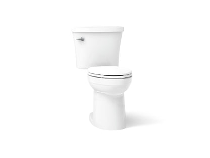 KOHLER K-25077 Kingston ComForteeight Two-piece elongated 1.28 gpf chair height toilet in White