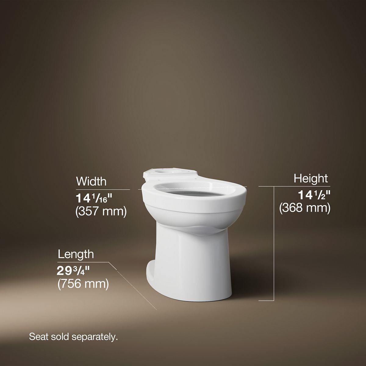 KOHLER K-25086-SS Kingston Elongated toilet bowl