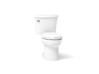 KOHLER K-25087-SS Kingston Two-piece elongated 1.28 gpf toilet with antimicrobial finish in White