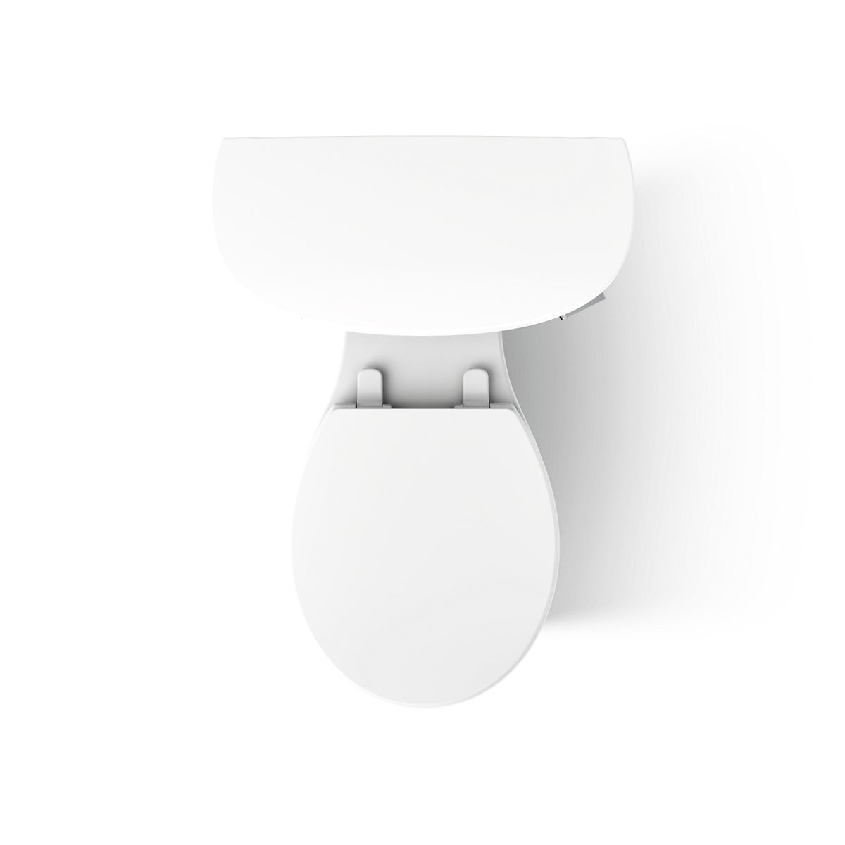 KOHLER K-25097-TR Kingston Two-piece round-front 1.28 gpf toilet with right-hand trip lever and tank cover locks in White