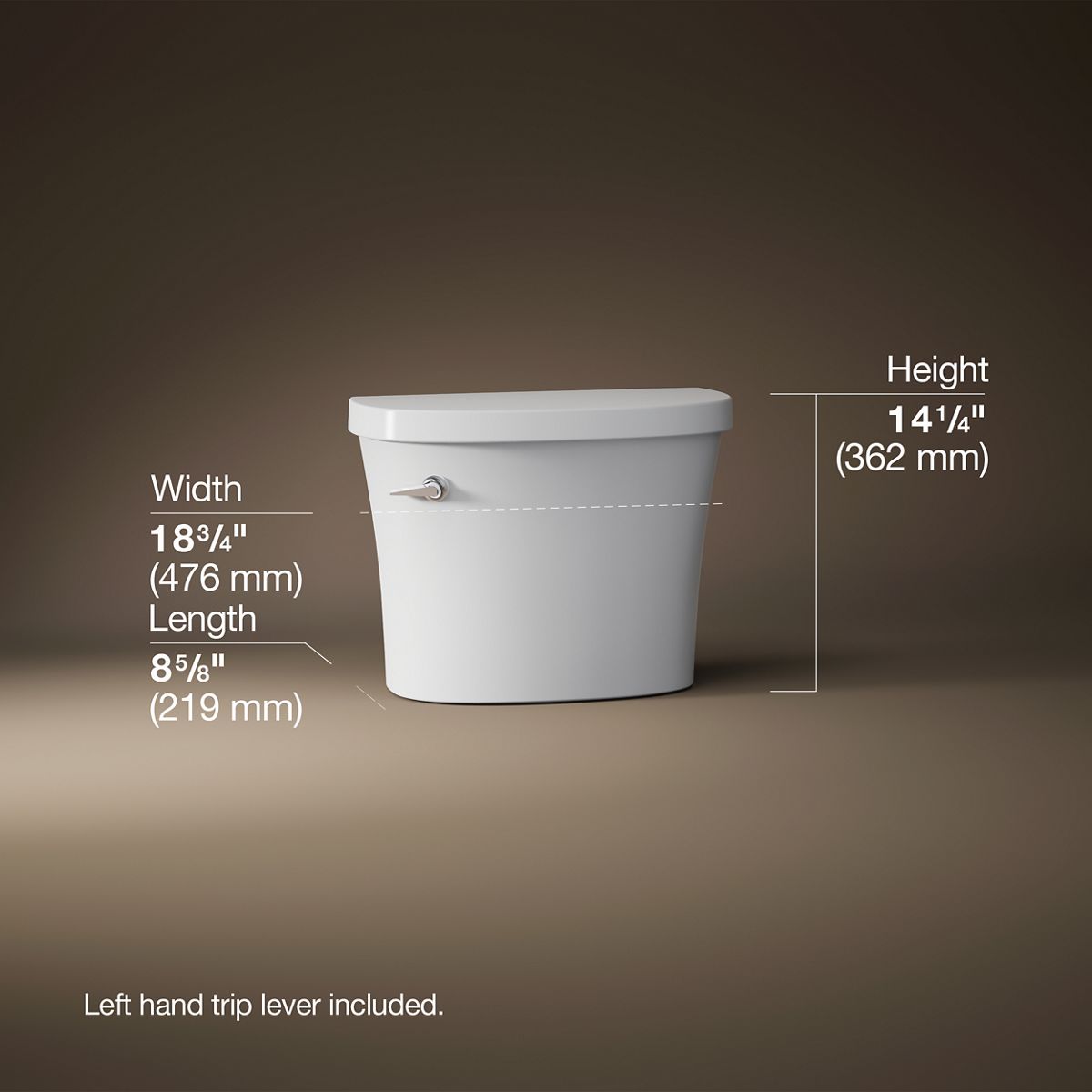 KOHLER K-25100 Kingston Toilet tank, 1.28 gpf